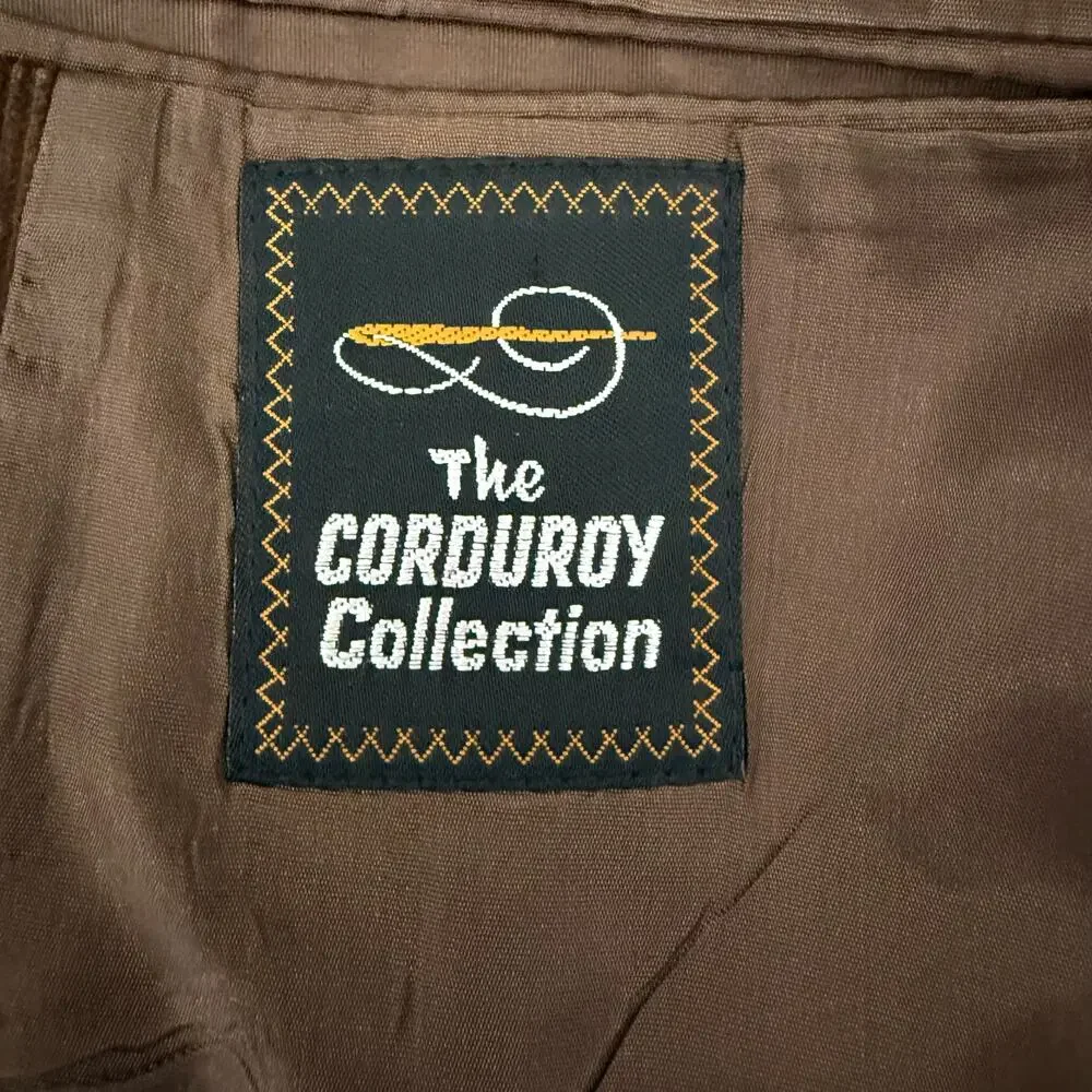 Vintage 1970s Sears Brown Corduroy Blazer Jacket Men's 44R Normcore Retro